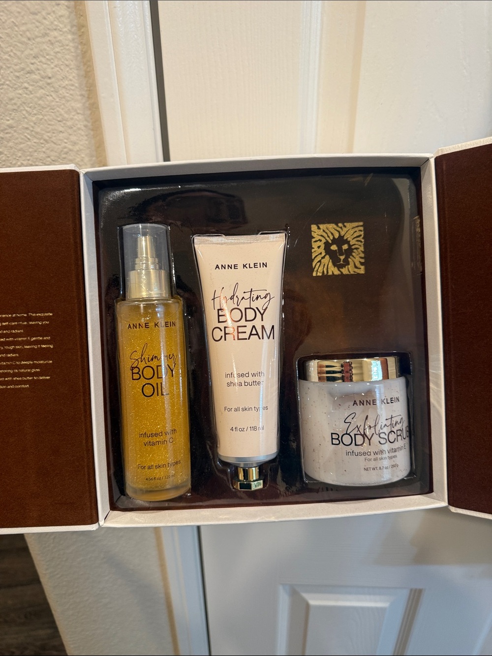 Anne Klein Gold & White Shimmering Body Care Trio